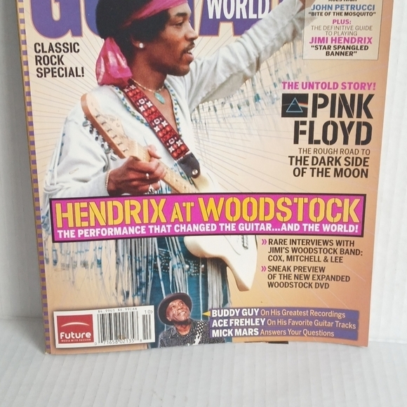 Magazine GUITAR WORLD Oct 2005 Hendrix at Woodstock Pink Floyd Megadeth Rock - Picture 3 of 13